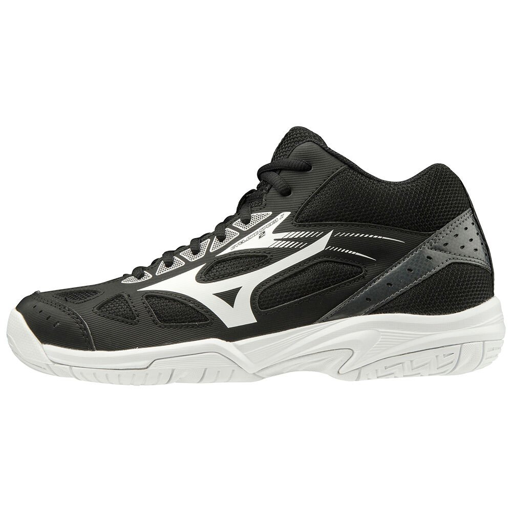 Damske Volejbalove Tenisky Mizuno Cyclone Speed 2 Mid Čierne/Biele/Tmavo Siva Vypredaj NBJD96072